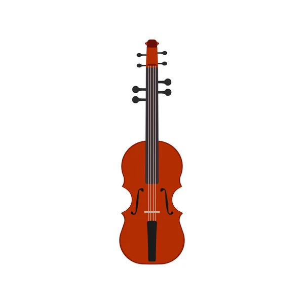 Icono musical de ilustración de instrumento de música vectorial de violín. Clásico — Vector de stock