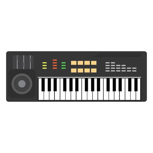 Vetor de teclado de piano musical. Chave de ilustração musical de fundo — Vetor de Stock