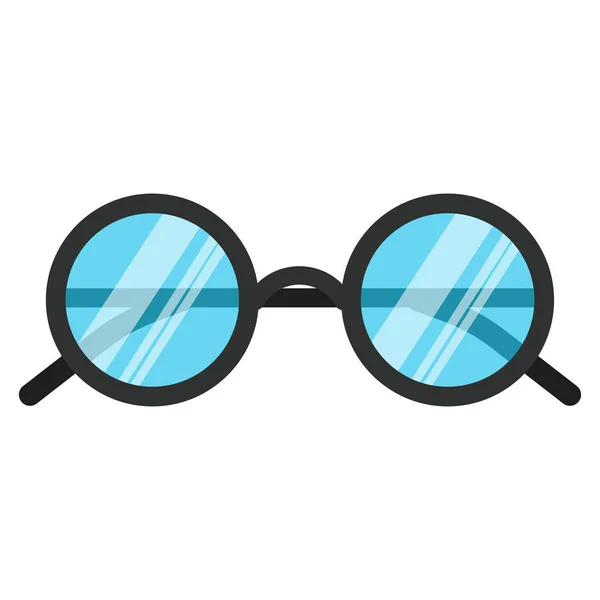 Black nerd eye glasses vector flat illustration design concept. — Stock Vector