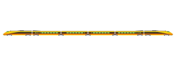 Hight Speed Rail Yellow Train Vector Flat Illustration Design — Stock Vector