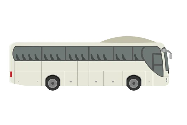 Uitdrukkelijke reizen toeristische bus vecor vlakke afbeelding ontwerp geïsoleerd — Stockvector