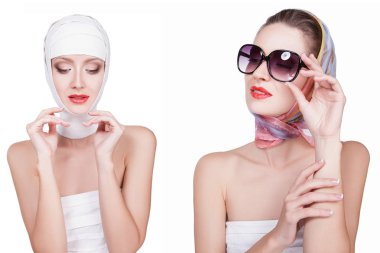 Kadın iki karakter gerçekleştirme 