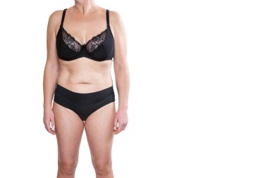 İç çamaşırı tombul kadın vücut