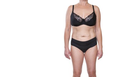 İç çamaşırı tombul kadın vücut