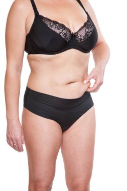 Tombul kadın kıstırma göbek