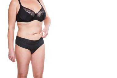 Tombul kadın kıstırma göbek