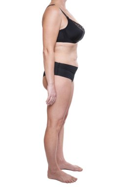 İç çamaşırı tombul kadın vücut