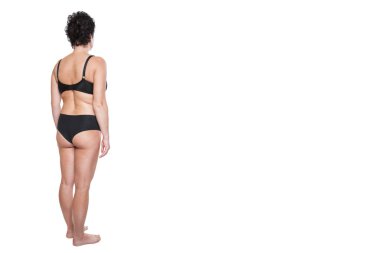 İç çamaşırı tombul kadın vücut