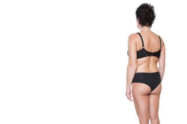 İç çamaşırı tombul kadın vücut