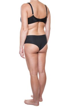 İç çamaşırı tombul kadın vücut