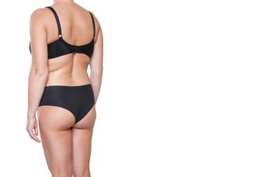 İç çamaşırı tombul kadın vücut