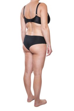 İç çamaşırı tombul kadın vücut