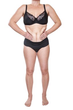 Tombul kadın sıkma göbek