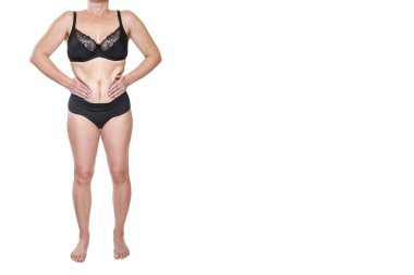 Tombul kadın sıkma göbek