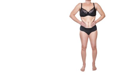 Tombul kadın sıkma göbek