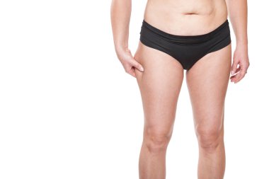 Tombul kadın uyluk pinching