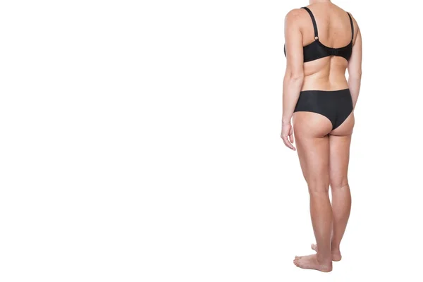 Regordeta cuerpo femenino en ropa interior — Foto de Stock