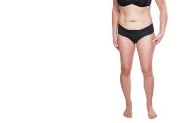 Tombul kadın uyluk pinching