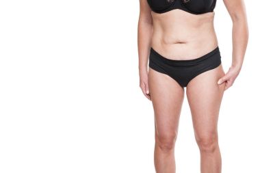 Tombul kadın uyluk pinching