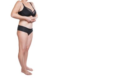 Tombul kadın sıkma göbek