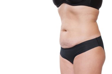 İç çamaşırı tombul kadın vücut