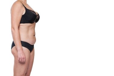 İç çamaşırı tombul kadın vücut