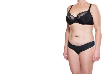 İç çamaşırı tombul kadın vücut