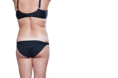 Tombul kadın bedeni marker ile kaplı