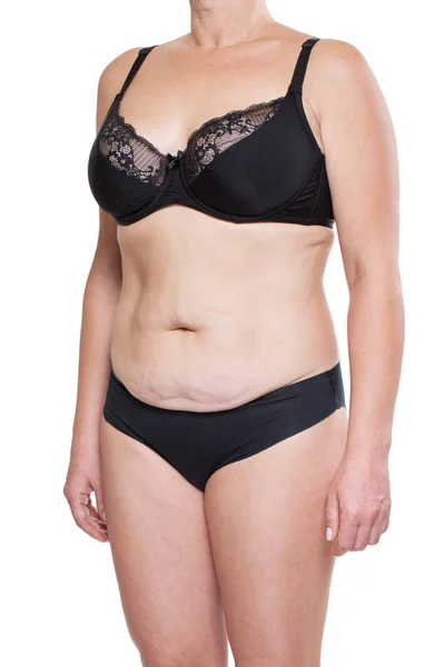 İç çamaşırı tombul kadın vücut