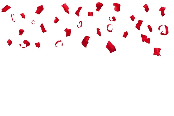 Kırmızı konfeti düşen parçaları