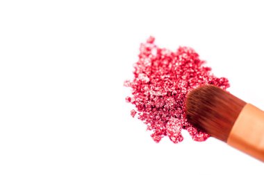 Metin reklam için yer ile beyaz arka plan üzerinde izole fırça ile göz farı