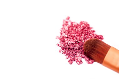 Metin reklam için yer ile beyaz arka plan üzerinde izole fırça ile göz farı