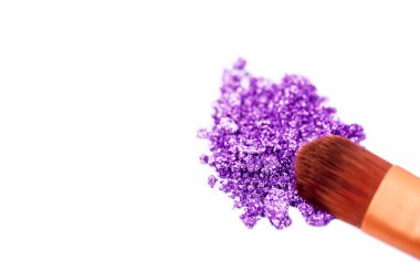 Metin reklam için yer ile beyaz arka plan üzerinde izole fırça ile göz farı