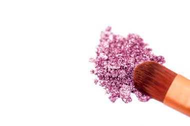 Metin reklam için yer ile beyaz arka plan üzerinde izole fırça ile göz farı