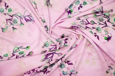 Kumaş moda için özel kumaş desenleri ile. Çiçek kumaş Goblen closeup