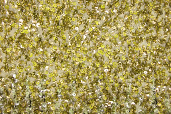 Holiday Abstraktní Flitry Žluté Pozadí Blikající Světla Módní Látky Třpytky — Stock fotografie