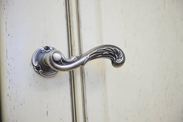 Closeup vintage kapı kolu, ev iç detay