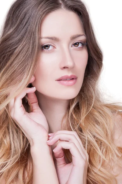 Closeup Beautiful Girl Face Perfect Skin Woman Surgery Skin Care — Stock Photo, Image
