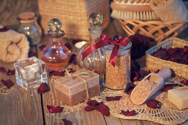 Kaplıca tedavisi bileşimi. Doğal el yapımı Sabun ve deniz tuzu