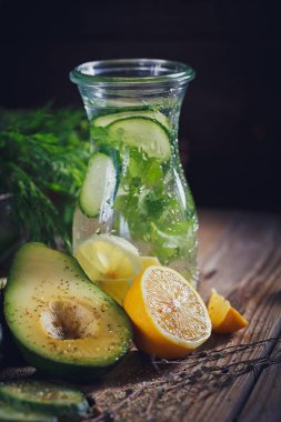 Arka plan çeşitli yeşil sebzeler ile