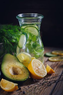 Arka plan çeşitli yeşil sebzeler ile