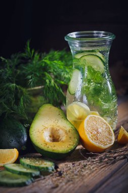 Arka plan çeşitli yeşil sebzeler ile