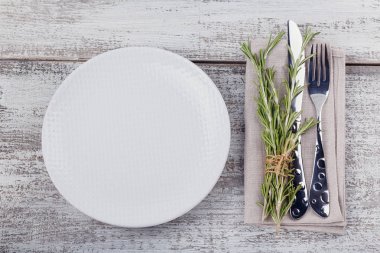 Rosemary ile rustik Tablo ayarı 