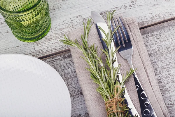 Rosemary ile rustik Tablo ayarı 