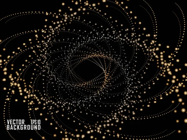 Siyah arka plan üzerinde beyaz sarı dönüşüm spiral etkisi