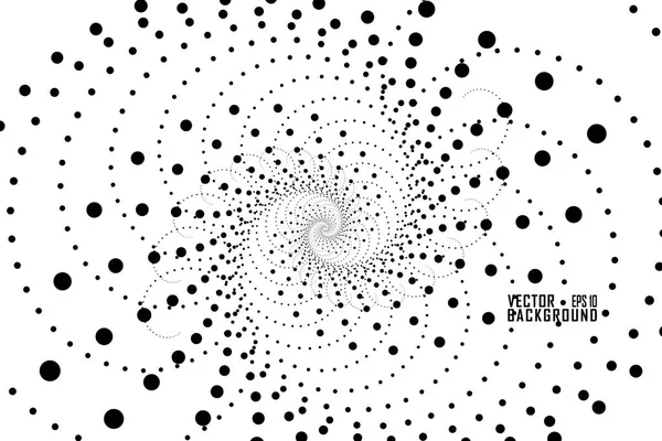 Beyaz arka plan üzerinde siyah dönüşüm spiral etkisi