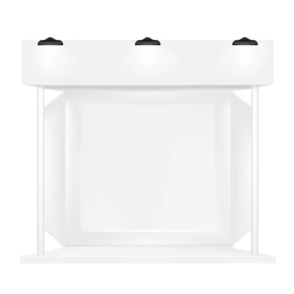 Affichage blanc de stand d'exposition d'extérieur / intérieur de POS POI gris — Image vectorielle