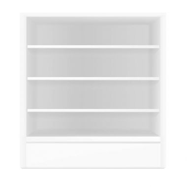 Beyaz gri Pos POI açık/kapalı 3d boş vitrin göstermek 