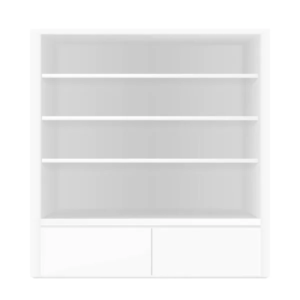 Λευκό γκρι Pos Poi Outdoor/Indoor 3d άδειο εκθετήριο βιτρίνα — Διανυσματικό Αρχείο