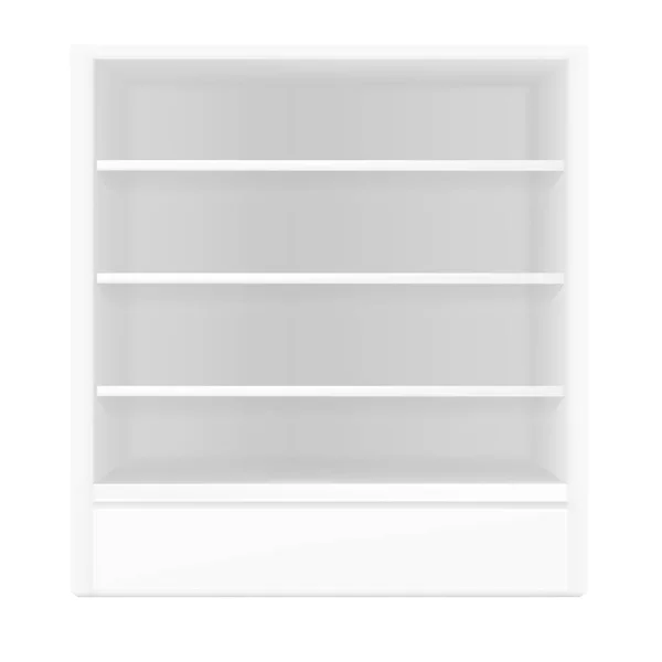 Affichage vide blanc de vitrine de l'extérieur / intérieur 3D de POI de point de vente gris — Image vectorielle